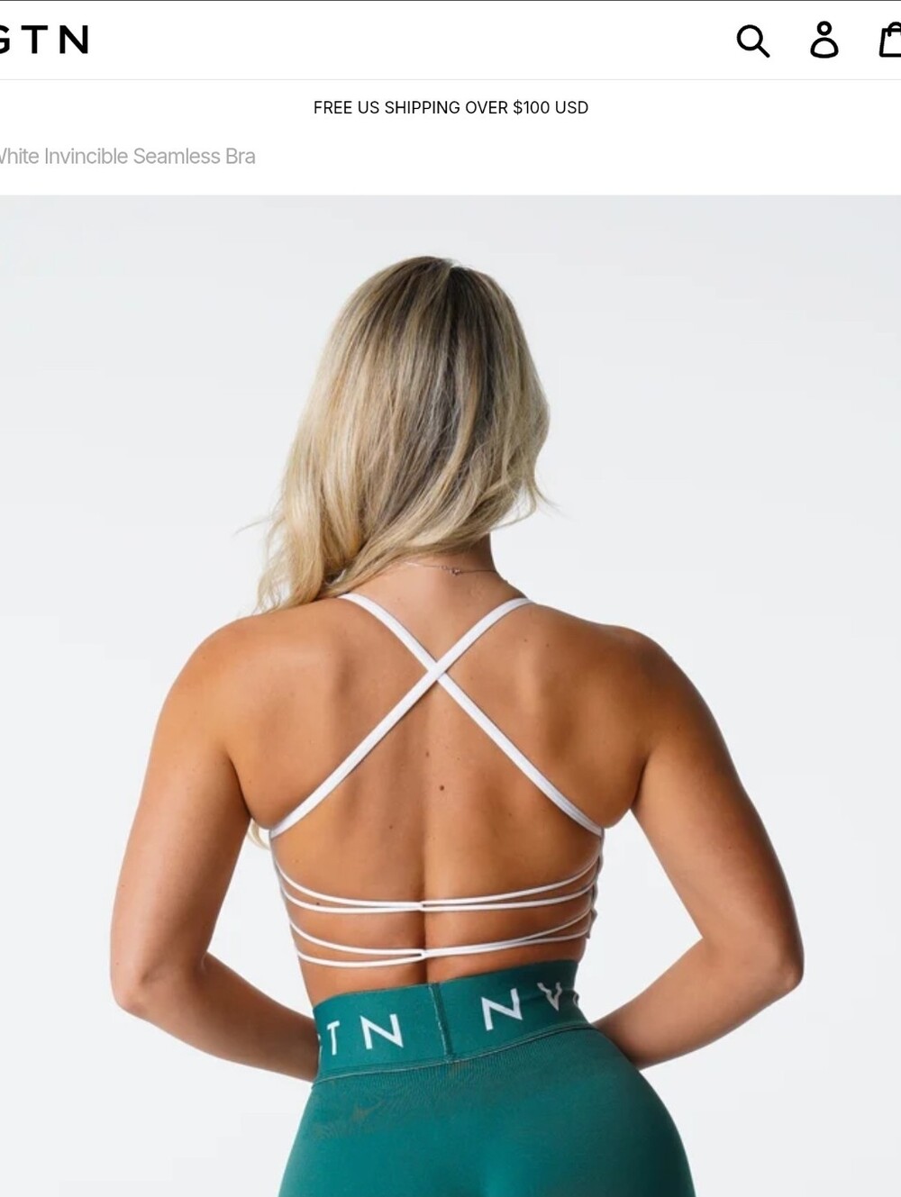 NVGTN Invincible Seamless Bra White